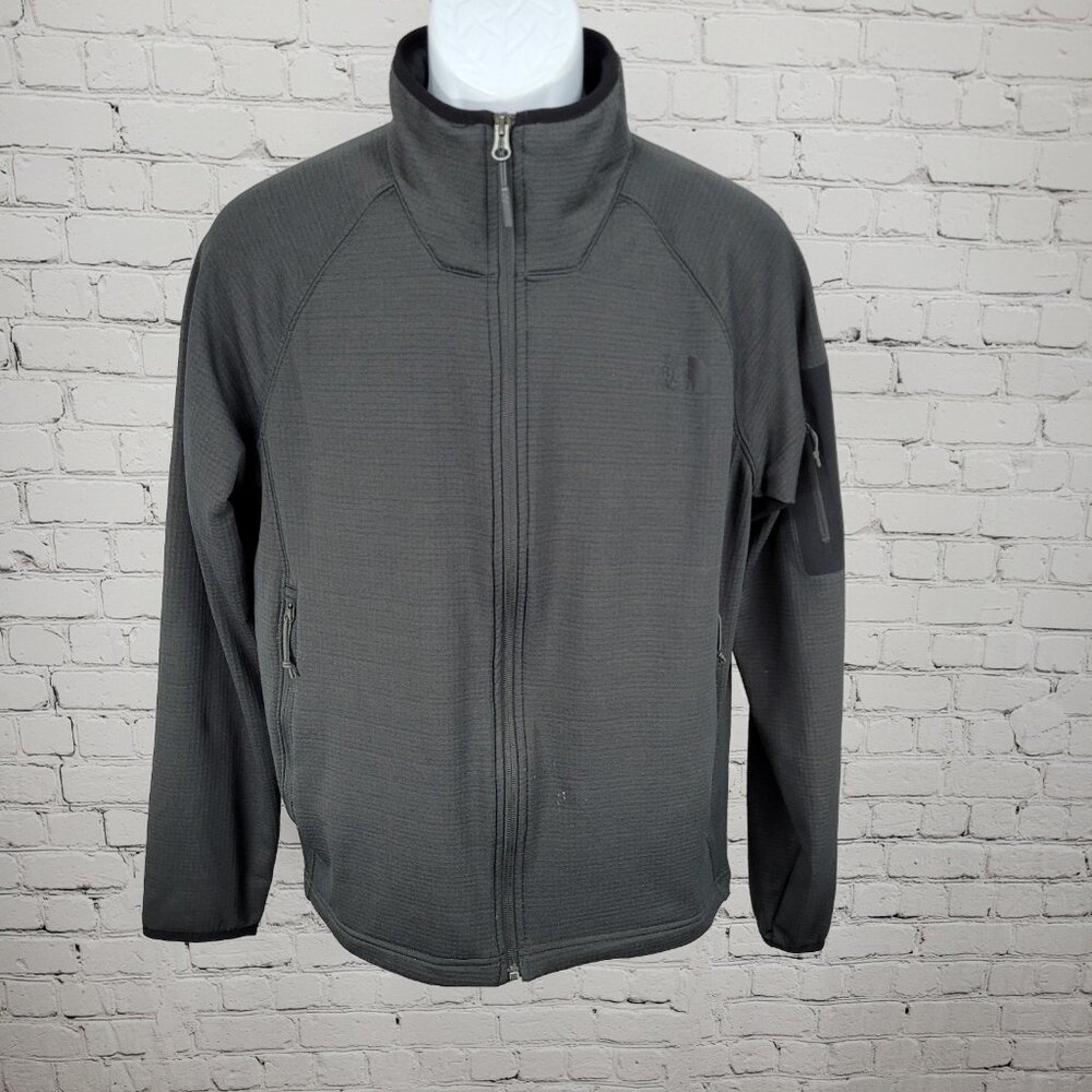 The North Face Grey Full Zip Lightweight Stretch Unlined Jacket Size Medium M